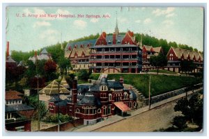 1908 U.S. Army Navy Hospital Hot Springs National Park AR Antique Postcard