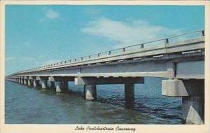 Louisiana New Orleans Lake Pontchartrain Causeway Bridge Curteich