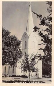 Lindsborg Kansas Bethany Lutheran Church Real Photo Antique Postcard K96341