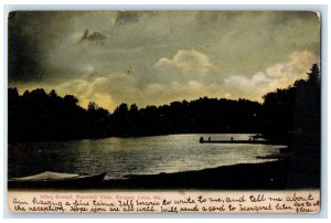 1905 After Sunset Mountain View Rangeley Lake Maine ME Vintage Antique Postcard