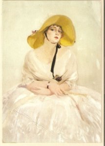 Joaquin Sorolla. Raquel Muller Fine painting, modern Spanish postcard