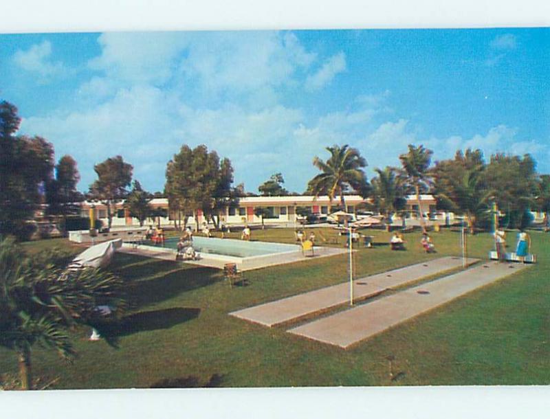 Unused Pre-1980 MOTEL SCENE Fort Lauderdale Florida FL HJ8425