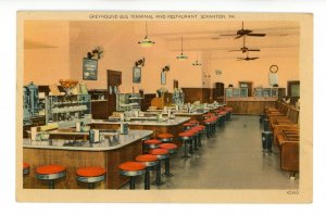 PA - Scranton. Greyhound Bus Terminal & Restaurant, Interior