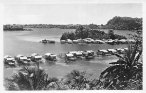 Kajoe Poelo Papua New Guinea Homes on Water Birds Eye View Real Photo PC AA83450