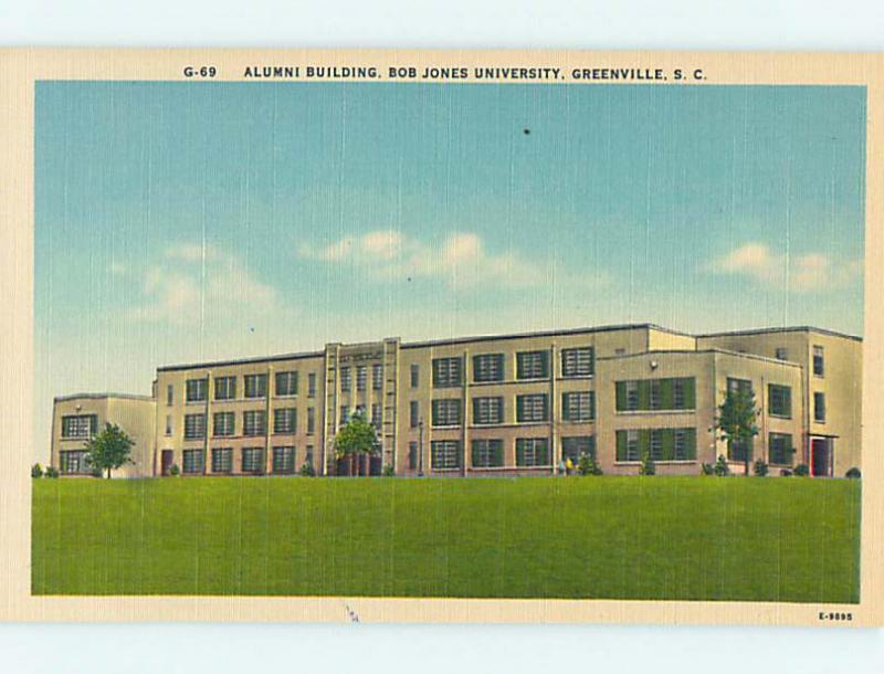 Linen ALUMNI BUILDING OF BOB JONES UNIVERSITY Greenville South Carolina SC L7281