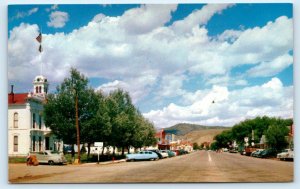 BRIDGEPORT, California ~ STREET SCENE c1940s, 50s Cars Mono County Postcard