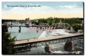 Old Postcard The Kennebec River Waterville At Me