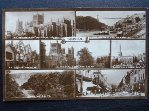 BRISTOL 7 Image Multiview inc; PARK STREET c1917 RP Postcard by Jackson & Son