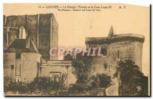 Old Postcard Loches The Dungeon and the Entree Court Louis XI