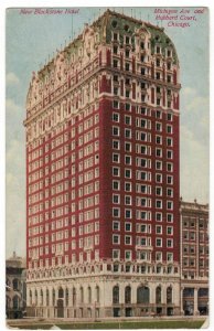 United States 1910 Unused Postcard Illinois Chicago Blackstone Hotel Michigan Av
