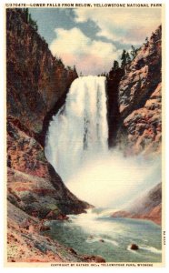 Wyoming    Yellowstone Lower Falls from Below