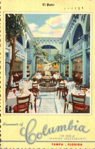 Florida Tampa Ybor City Columbia Spanish Restaurant El Patio 1951 Curteich