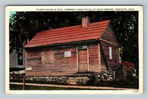Marietta OH, Oldest House In Ohio, Vintage Ohio Postcard 