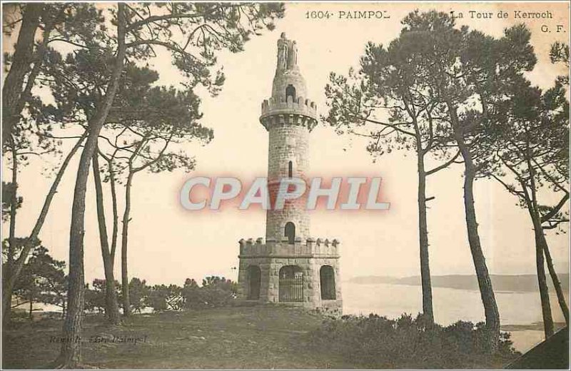 Old Postcard Paimpol tower Kerroch