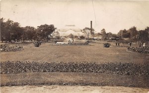 J62/ Chicago Illinois RPPC Postcard c1910 Lincoln Park Scene Fountain 228