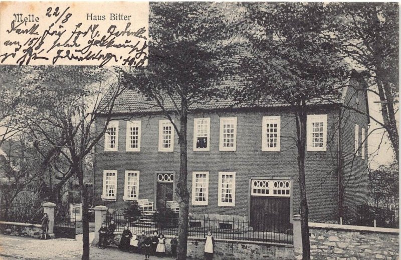 Germany 1905 Melle Haus Bitter House vintage postcard