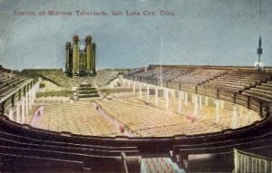 Interior of Mormon Tabernacle - Salt Lake City, Utah UT  