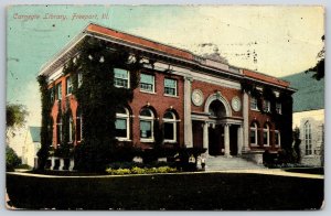 Freeport Illinois~Carnegie Library Bldg Exterior View~PM 1910~Vintage Postcard
