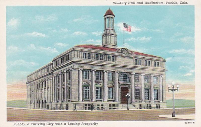 Colorado Pueblo City Hall and Auditorium Curteich