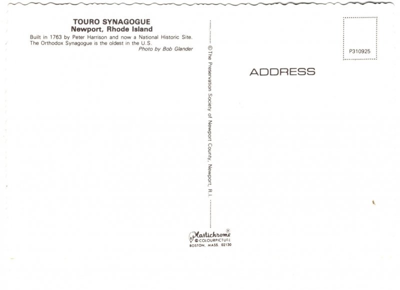 Touro Synagogue, Newport, Rhode Island