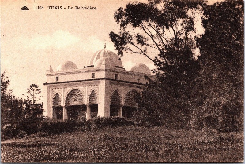Tunisia Tunis Le Belvédère Vintage Postcard C158