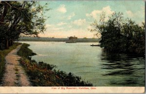 View of Big Reservoir, Hamilton OH c1914 Vintage Postcard I73