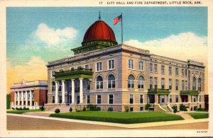 Arkansas Little Rock City Hall and Fire Department Curteich