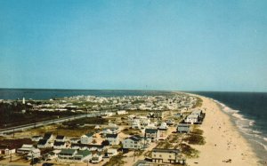 Fenwick Island Beach & Cityscapes Looking North Aerial View Delaware Postcard