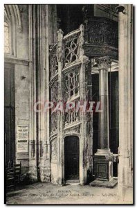 Rouen Old Postcard L & # 39escalier organs of & # 39eglise Saint Maclou