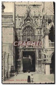 Old Postcard Venezia Porta Della Carla