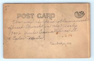 Postcard MA Cambridge Emmanuel's Reformed Church Concert Band RPPC c1910 A36