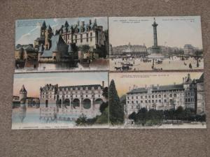 France, 4 Different Views,  Early 1900`s