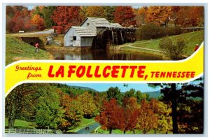 c1960's Multiview Greetings from La Follcette Tennessee TN Vintage Postcard