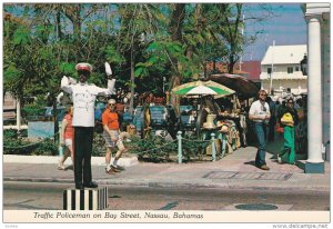 NASSAU, Bahamas, 1950-1970's; Traffic Policeman On Bay Street