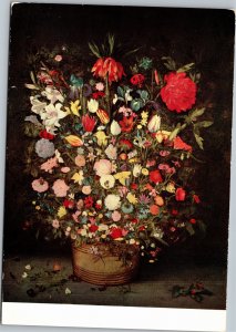 Postcard  Netherlands Amsterdam art Breughel de Oude, Jan - Flower-Piece