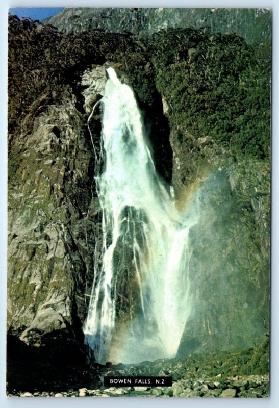 Bowen Falls Milford Sound Southland New Zealand 4x6 Postcard