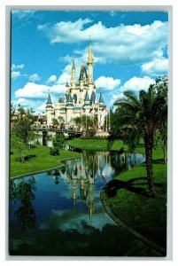 Vintage 1970's Postcard Walt Disney World River Leading To Cinderella's Castle