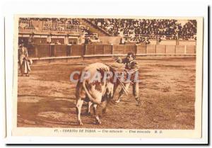 Corrida de Toros Old Postcard A thrust Una estocada