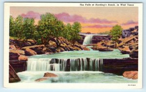 DEL RIO, TX Texas ~The FALLS at HARDING'S RANCH Linen  Val Verde County Postcard