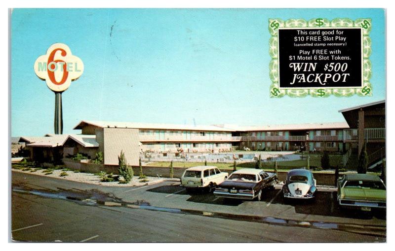 1976 Motel 6 Tropicana Ave, Las Vegas, NV Postcard