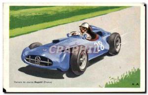 Postcard Modern racing car Bugatti (France)