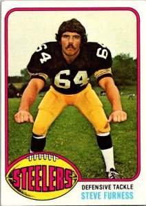 1976 Topps Football Card Steve Furness Pittsburgh Steelers sk4445