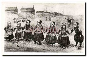 Old Postcard Oud Marken Kinderspel