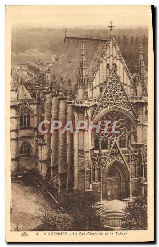 Old Postcard Vincennes The Ste Chapelle Et Le Tresor