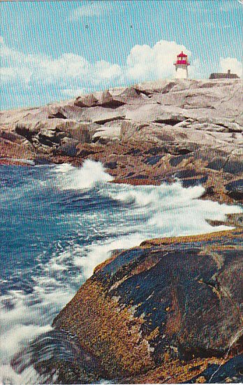 Canada Breakers and Lighthouse at Peggy's Cove Nova Scotia