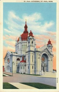 USA Saint Paul Cathedral Saint Paul Minnesota Vintage Postcard 03.32