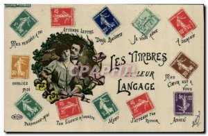 Old Postcard Fantasy Stamps and Language Sower