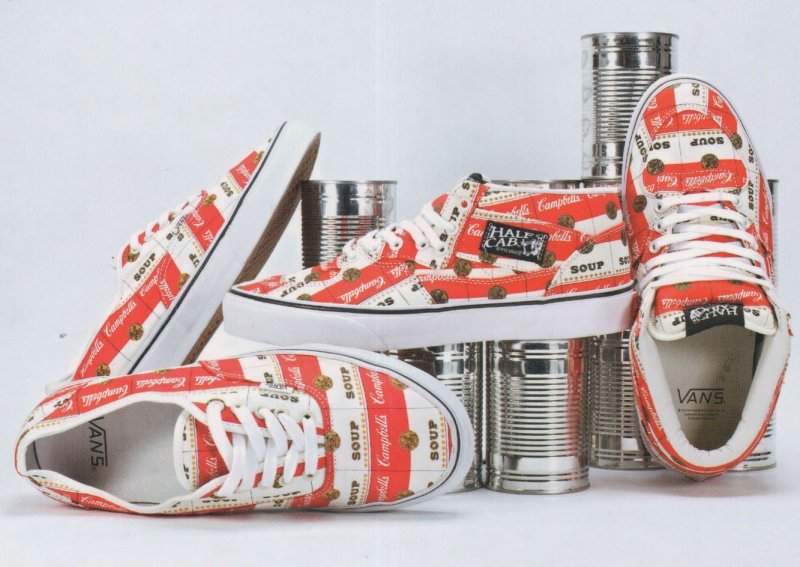 Campbells Soup Andy Warhol Style 2012 Skateboard Shoes Trainers Postcard