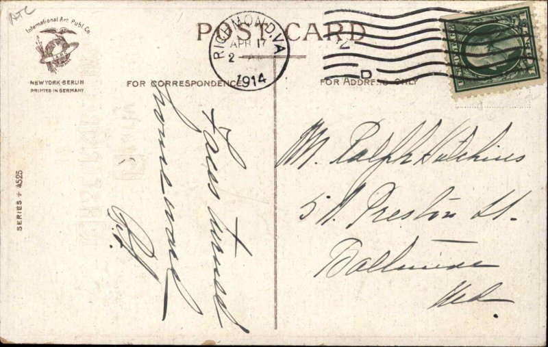 Easter Fantasy Baby w/ Egg Shell Hat Bee c1910 Postcard