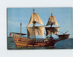 Postcard Mayflower II Plymouth Massachusetts USA